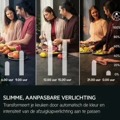8000 AuroraTech - Schouwafzuigkap met Hob2Hood 90 cm Zwart