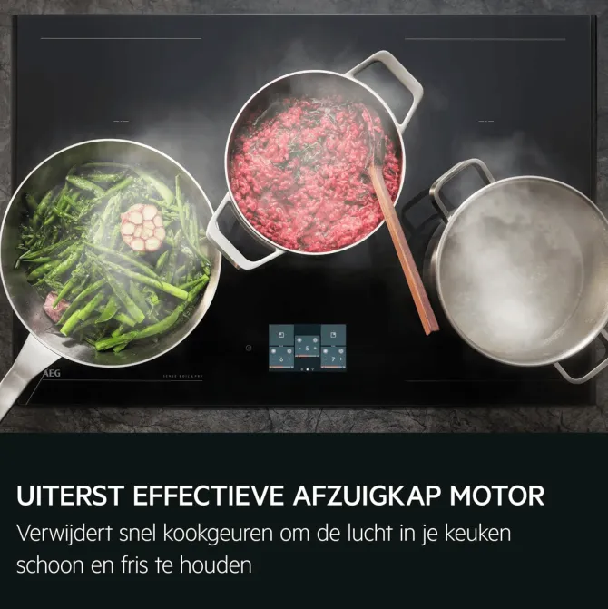 8000 AuroraTech - Schouwafzuigkap met Hob2Hood 90 cm Zwart