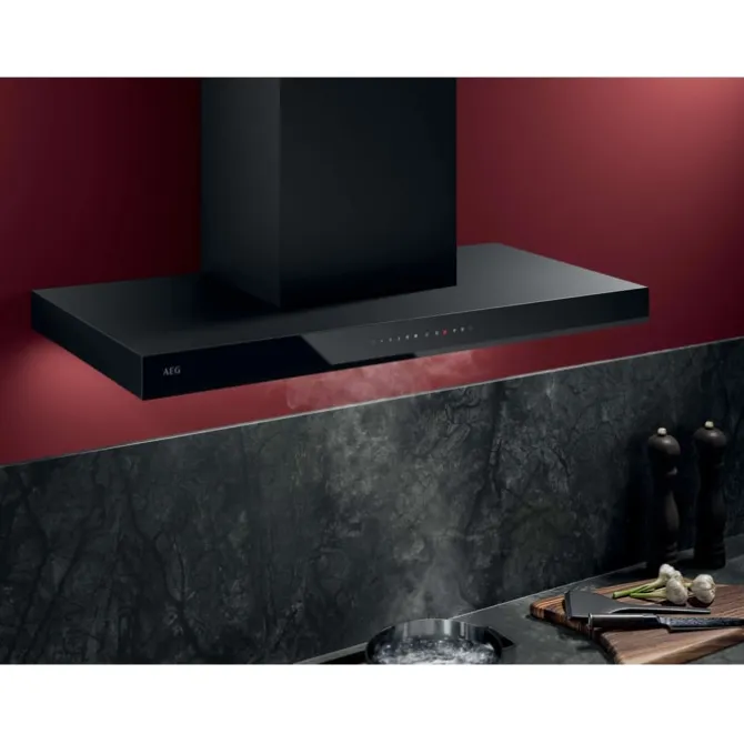 8000 AuroraTech - Schouwafzuigkap met Hob2Hood 90 cm Zwart