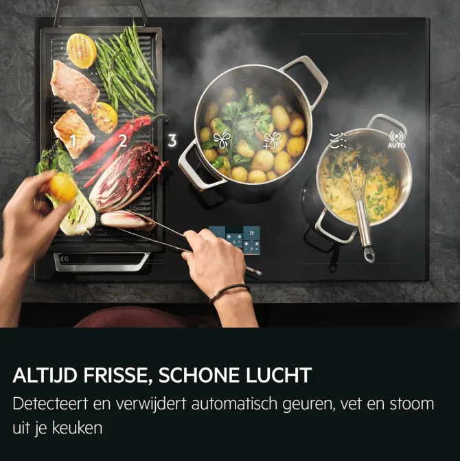9000 AutoSense - Schouwafzuigkap met Hob2Hood 90 cm Mat zwart