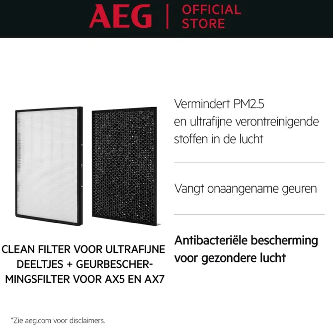 AX5 en AX7 Clean filters