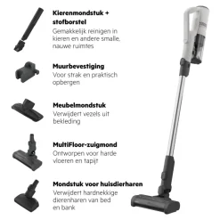 5000 Cordless cleaner Steelstofzuiger tot 60 min gebruiksduur