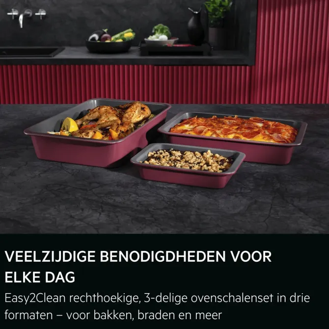 Easy2Clean Rectangular 3-Pan Set - AEG