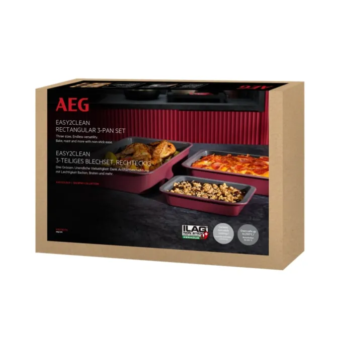 Easy2Clean Rectangular 3-Pan Set - AEG