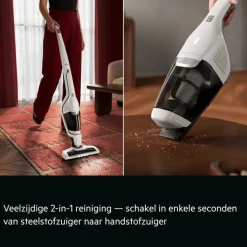 Ergorapido Plus Steelstofzuiger tot 60 min gebruiksduur