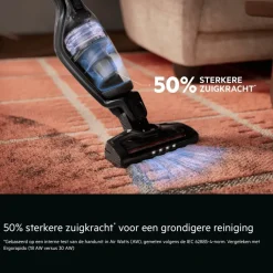 Ergorapido Plus Steelstofzuiger tot 60 min gebruiksduur