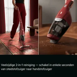 Ergorapido Plus Steelstofzuiger tot 60 min gebruiksduur