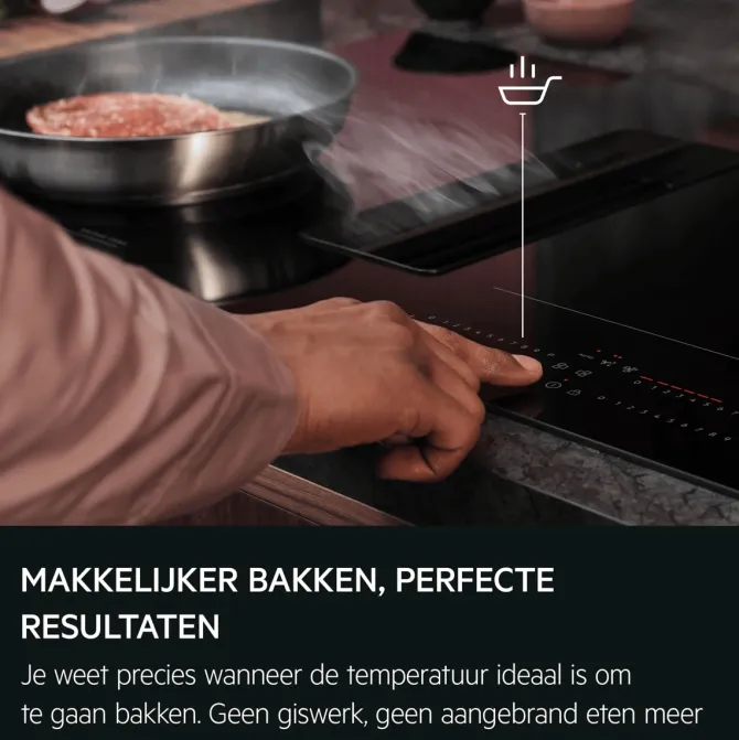 Kookplaat met afzuiging - 7000 ComboHob SenseFry SaphirMatt®, 80 cm