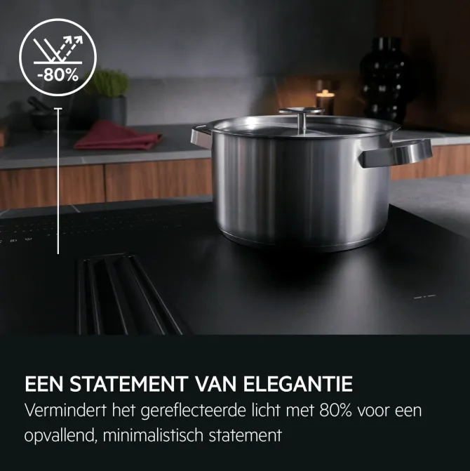 Kookplaat met afzuiging - 6000 ComboHob met brugfunctie SaphirMatt®, 60 cm