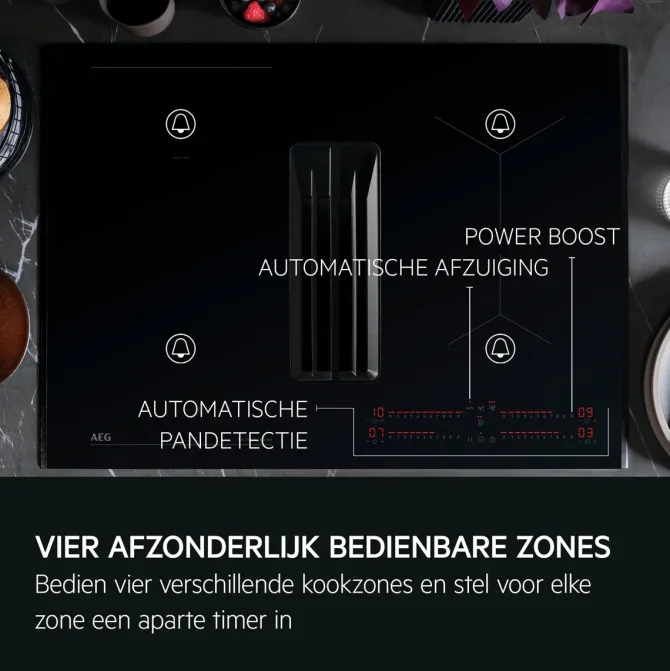 Kookplaat met afzuiging - 6000 ComboHob met brugfunctie 70 cm