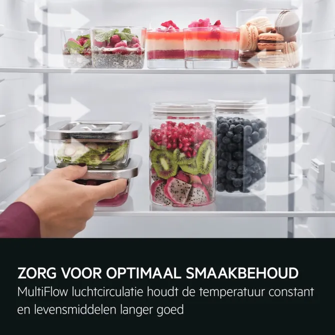 9000 MultiSwitch Koel/vrieskast Vrijstaand 190 cm Grey+Stainless Steel Look