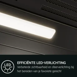 5000 serie - Vlakscherm afzuigkap 90 cm Zwart