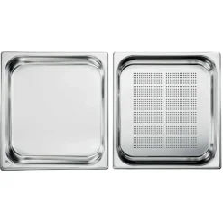 Set van 2 rvs stoomschalen