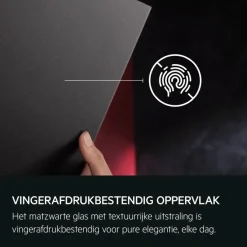 7000 SilenceTech - Schouwafzuigkap 90 cm Matzwart met textuur