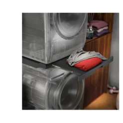Stacking kit with pull out shelf dark grey