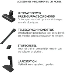 5000 Steelstofzuiger tot 45 min gebruiksduur
