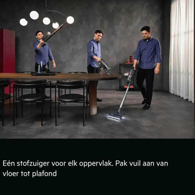 9000 Steelstofzuiger tot 90 min gebruiksduur