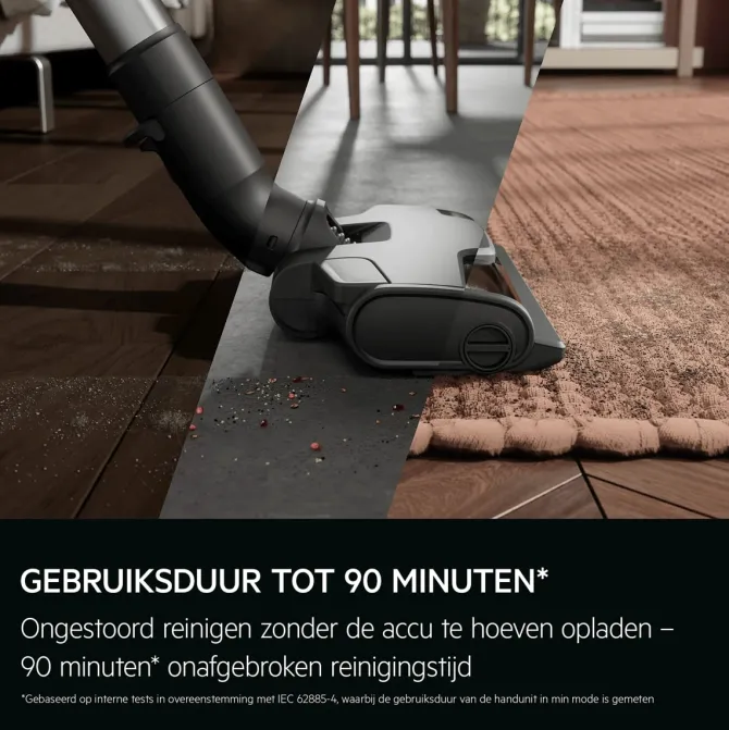 8000 Steelstofzuiger tot 90 min gebruiksduur