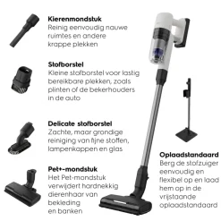 7000 Steelstofzuiger tot 50 min gebruiksduur