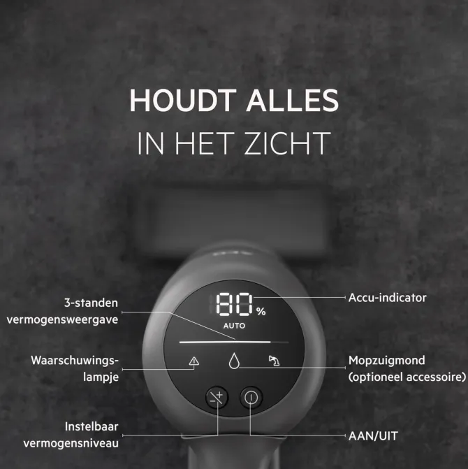 7000 Steelstofzuiger tot 50 min gebruiksduur