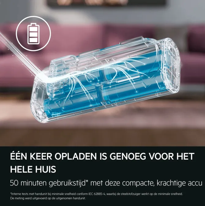 7000 Steelstofzuiger tot 50 min gebruiksduur