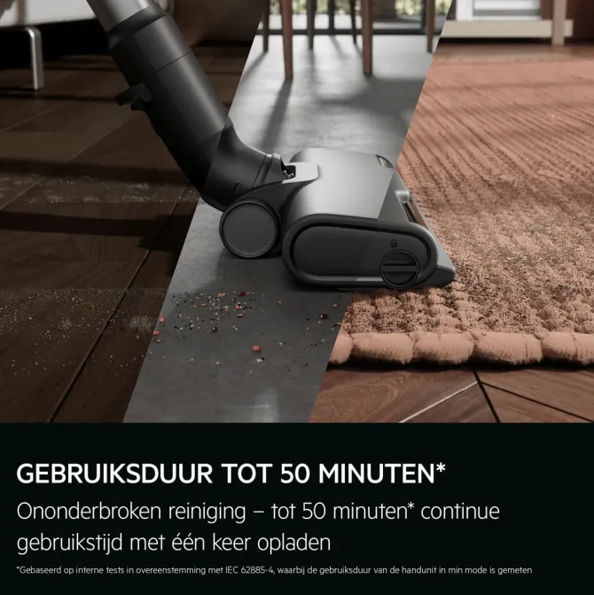 6000 Steelstofzuiger tot 50 min gebruiksduur
